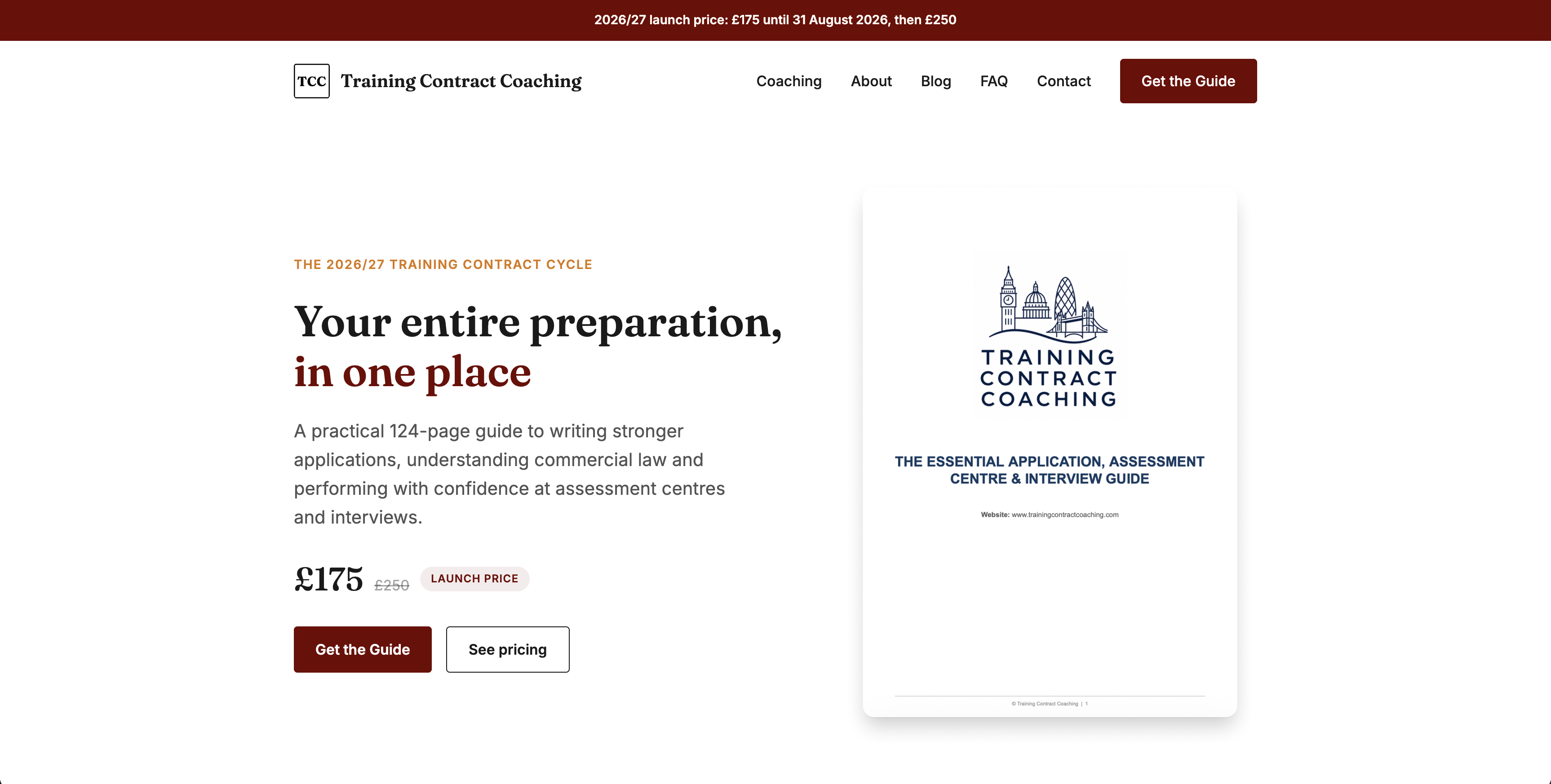 Training Contract Coaching guide